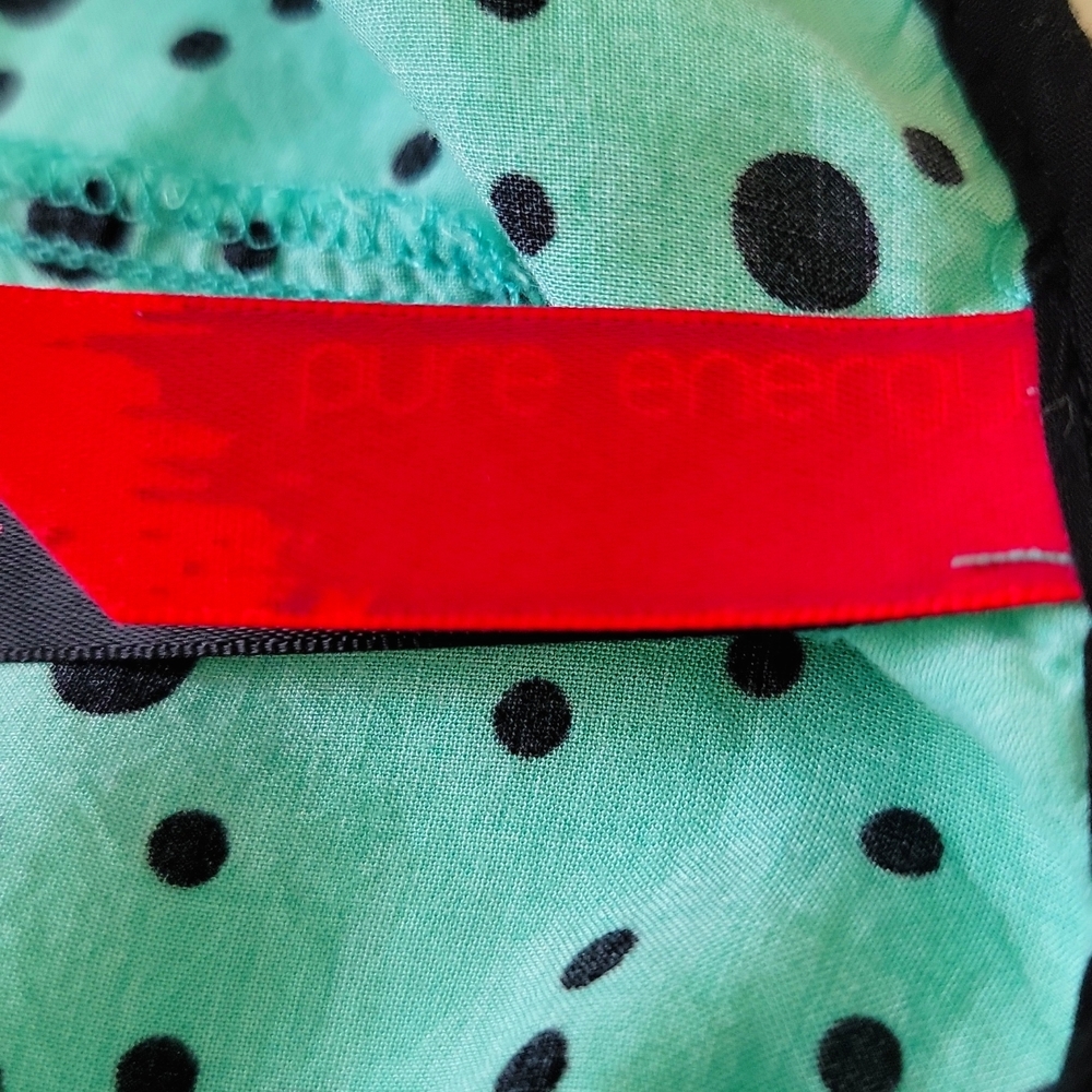 Pure Energy Plus Blouse Mint Green Polka Dot Flutter Sleeve 1X 14/16 - Picture 4 of 13